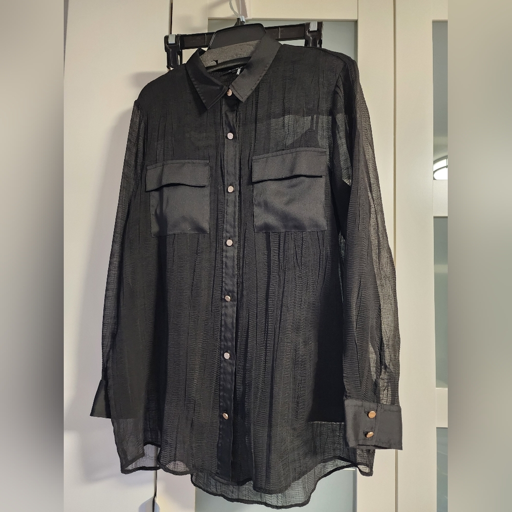DKNY Sheer Utility Shirt